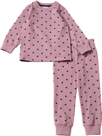 Pro Climate pyjama met hartjespatroon, paars, maat 110/116, 1 stuk