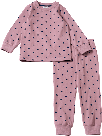 Pro Climate pyjama met hartjespatroon, paars, maat 110/116, 1 stuk