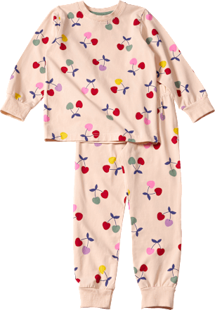 Schlafanzug Pro Climate mit Kirsch-Muster, beige, Gr. 104, 1 St