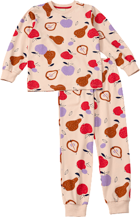 Schlafanzug Pro Climate mit Obst-Muster, beige, Gr. 110/116, 1 St