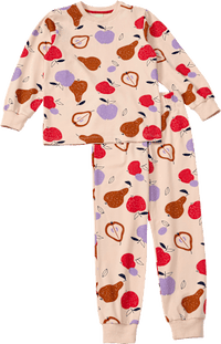 Schlafanzug Pro Climate mit Obst-Muster, beige, Gr. 110/116, 1 St