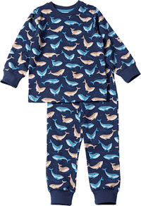 Schlafanzug Pro Climate mit Wal-Muster, blau, Gr. 104, 1 St ALANA