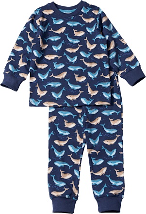 Schlafanzug Pro Climate mit Wal-Muster, blau, Gr. 104, 1 St ALANA