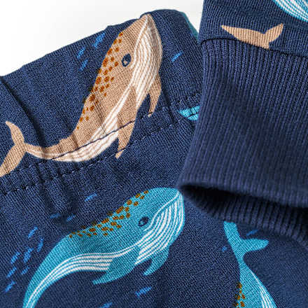 Schlafanzug Pro Climate mit Wal-Muster, blau, Gr. 104, 1 St ALANA