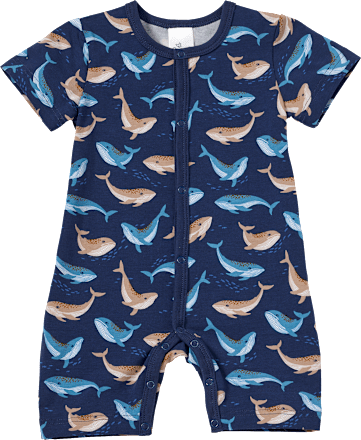 Schlafanzug Pro Climate mit Wal-Muster, blau, Gr. 74/80, 1 St ALANA