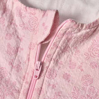 Schlafsack 1,5 TOG mit Blumen-Muster, rosa, 110 cm, 1 St