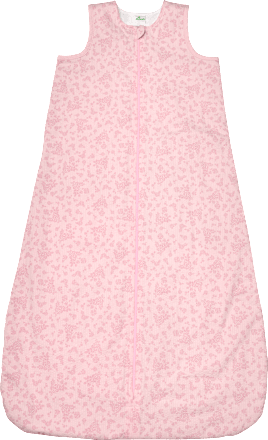 Schlafsack 1,5 TOG mit Blumen-Muster, rosa, 110 cm, 1 St