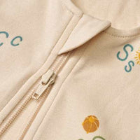 Schlafsack 1 TOG mit ABC-Muster, beige, 90 cm, 1 St ALANA