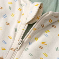 Schlafsack 1 TOG mit Allover-Muster, weiß, 130 cm, 1 St