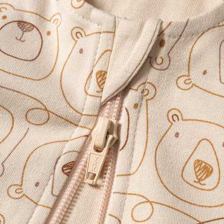Schlafsack 1 TOG mit Bären-Muster, beige, 80 cm, 1 St ALANA