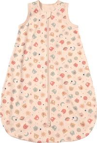 Schlafsack 1 TOG mit Bären-Muster, beige, 80 cm, 1 St
