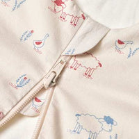 Schlafsack 1 TOG mit Schaf-Muster, weiß, 90 cm, 1 St