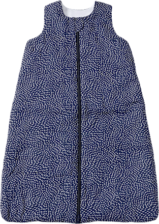 Schlafsack 2 TOG aus Musselin mit Punkte-Muster, blau, 70 cm, 1 St