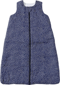 Schlafsack 2 TOG aus Musselin mit Punkte-Muster, blau, 70 cm, 1 St