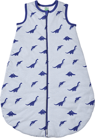 Schlafsack 2 TOG mit Dino-Muster, blau, 80 cm, 1 St