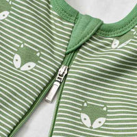 Schlafsack 2 TOG mit Fuchs-Muster, grün, 70 cm ALANA