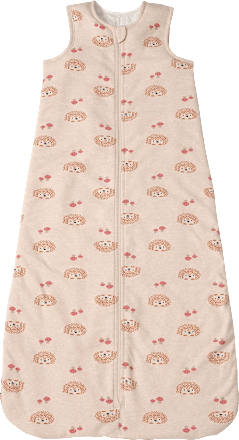 Schlafsack 2 TOG mit Igel-Muster, beige, 110 cm, 1 St