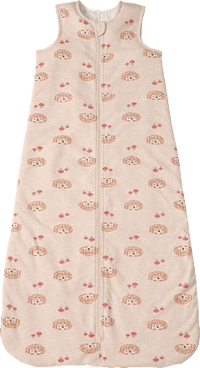 Schlafsack 2 TOG mit Igel-Muster, beige, 110 cm, 1 St