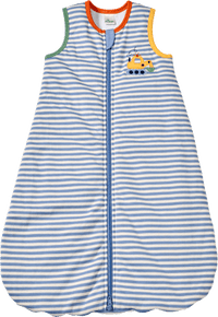 Schlafsack 2 TOG mit Streifen-Muster & Bagger-Applikation, blau, 80 cm, 1 St