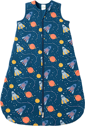 Schlafsack 2 TOG mit Weltall-Muster, blau, 90 cm, 1 St
