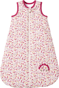 Schlafsack 3 TOG mit Blumen-Muster & Dino-Applikation, lila, 80 cm, 1 St
