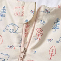 Schlafsack 3 TOG mit Wald-Muster, beige,  110 cm, 1 St