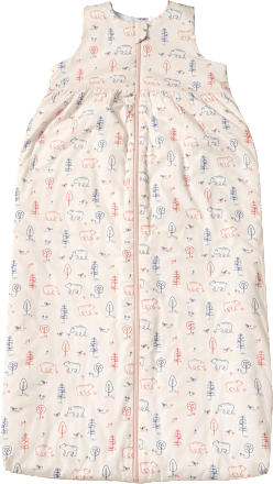 Schlafsack 3 TOG mit Wald-Muster, beige,  110 cm, 1 St
