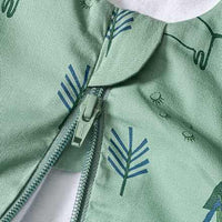 Schlafsack 3 TOG mit Waldtier-Muster, grün, 90 cm, 1 St