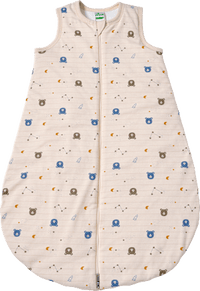 Schlafsack 3 TOG mit Weltall-Bären-Muster, beige, 90 cm, 1 St