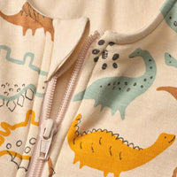 ALANA Schlafsack mit Beinen 1,5 TOG mit Dino-Muster, beige, 110 cm, 1 St