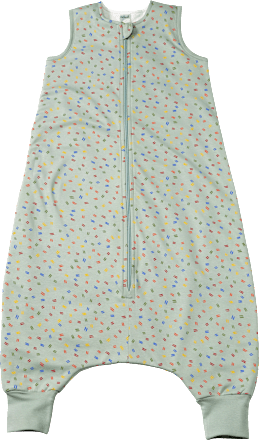 Schlafsack mit Beinen 1 TOG mit Allover-Muster, grün, 100 cm, 1 St