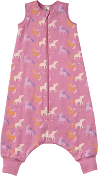 Schlafsack mit Beinen 2 TOG mit Einhorn-Muster, rosa, 110 cm, 1 St