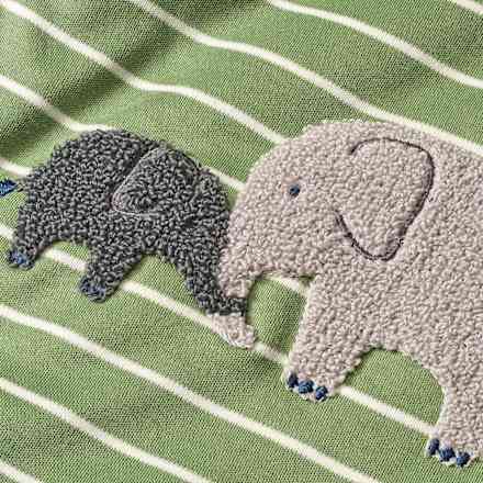 Schlafsack mit Beinen 2 TOG mit Elefanten-Motiv, grün, 110 cm, 1 St
