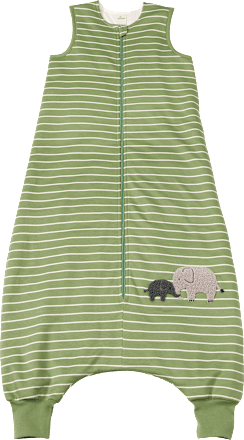 Schlafsack mit Beinen 2 TOG mit Elefanten-Motiv, grün, 110 cm, 1 St