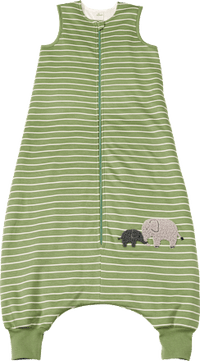 Schlafsack mit Beinen 2 TOG mit Elefanten-Motiv, grün, 110 cm, 1 St