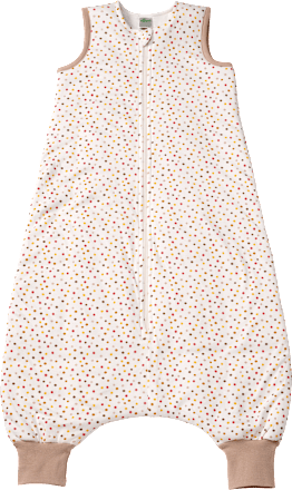 Schlafsack mit Beinen 2 TOG mit Punkte-Muster, beige, 100 cm, 1 St