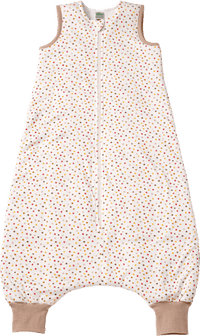 Schlafsack mit Beinen 2 TOG mit Punkte-Muster, beige, 100 cm, 1 St