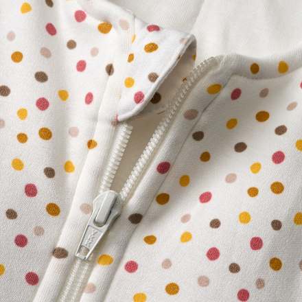 Schlafsack mit Beinen 2 TOG mit Punkte-Muster, beige, 100 cm, 1 St