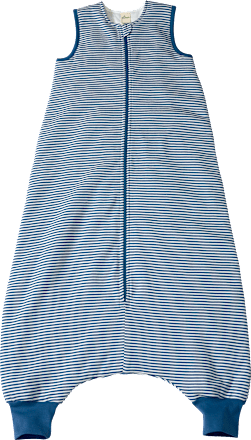 Schlafsack mit Beinen 2 TOG, mit Ringel-Muster, blau, 100 cm, 1 St
