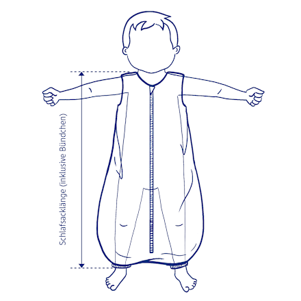 Slaapzak met pijpen 2 TOG, met streeppatroon, roze, 100 cm, 1 stuk