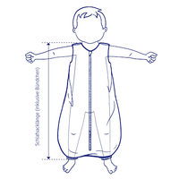 Slaapzak met pijpen 2 TOG, met streeppatroon, roze, 100 cm, 1 stuk