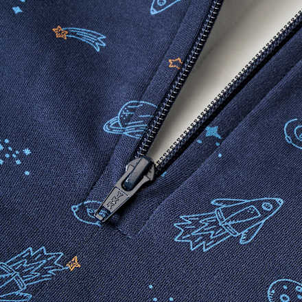 Schlafsack mit Beinen 2 TOG mit Weltall-Muster, blau, 100 cm, 1 St ALANA