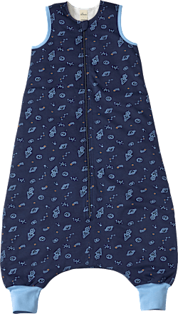 Schlafsack mit Beinen 2 TOG mit Weltall-Muster, blau, 100 cm, 1 St ALANA