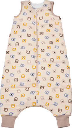 Schlafsack mit Beinen 3 TOG mit Bären-Muster, beige, 110 cm, 1 St