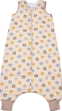 Schlafsack mit Beinen 3 TOG mit Bären-Muster, beige, 110 cm, 1 St