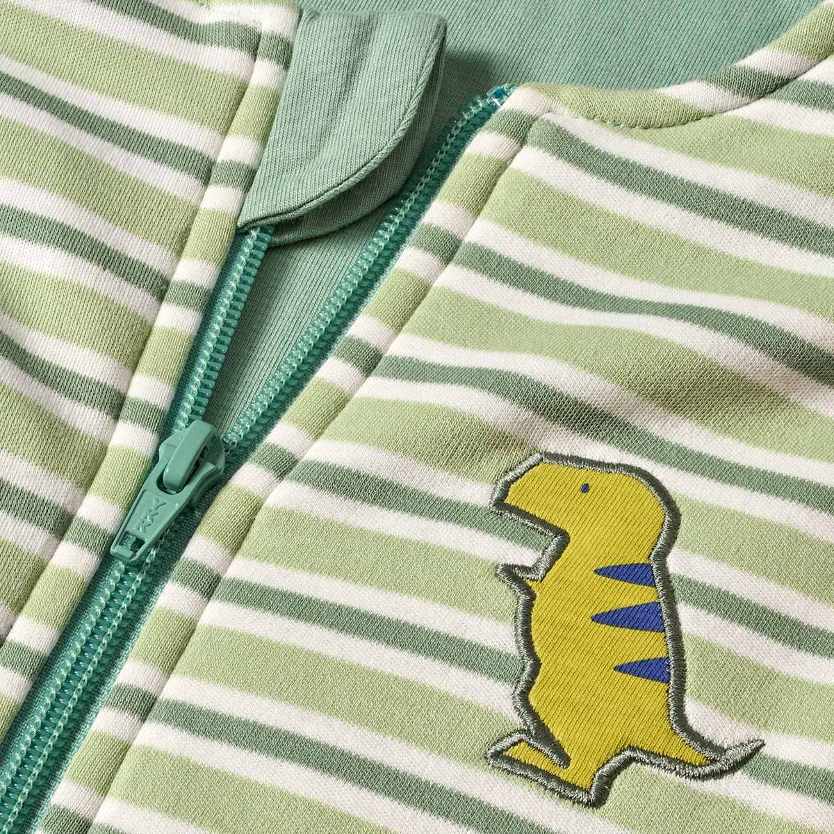 Schlafsack mit Beinen 3 TOG mit Dino-Applikation, grün, 110 cm