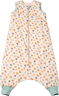 Slaapzak met pijpen 3 TOG met dierenpatroon, beige, 100 cm