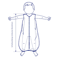 Slaapzak met pijpen 3 TOG met dierenpatroon, beige, 100 cm