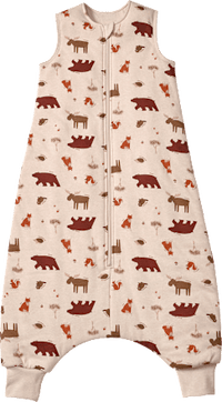 Schlafsack mit Beinen 3 TOG mit Waldtier-Muster, beige, 110 cm, 1 St