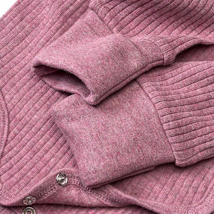Set met body en broek met variabele mouwen en groeifunctie, mauve, maat 62/68, 1 stuk